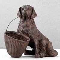скульптура SMALL DOG WITH BASKET 67292600